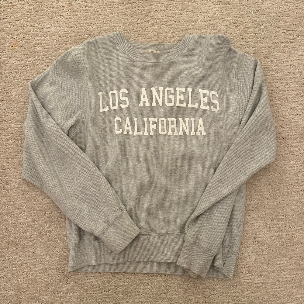 Women’s Grey PacSun Ribbed Crewneck